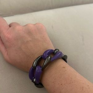Baublebar Black and purple bangle bracelet